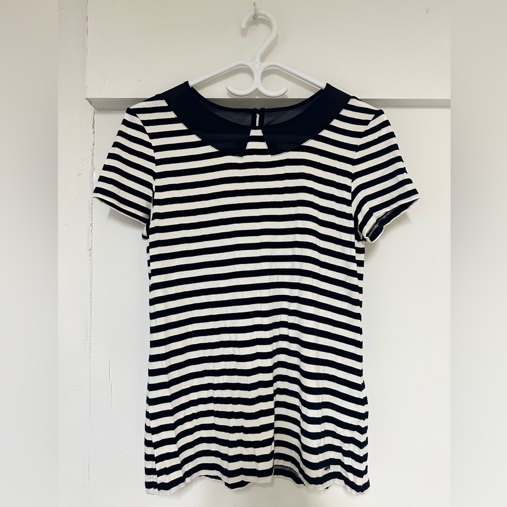 Tommy Hilfiger Striped Collared Top